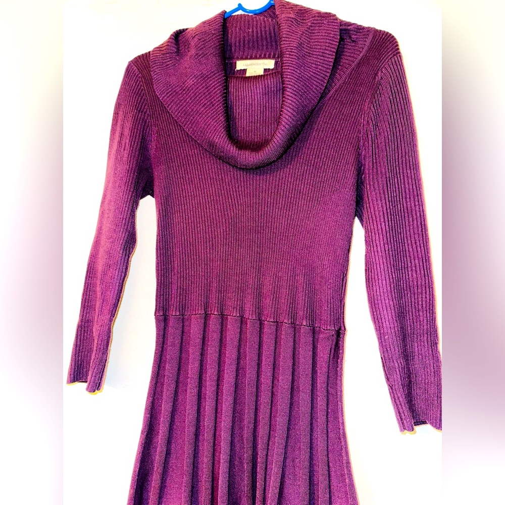 Liz Claiborne dress size M color Purple.100% acrylic. Lower 91% acrylic 9% nylon